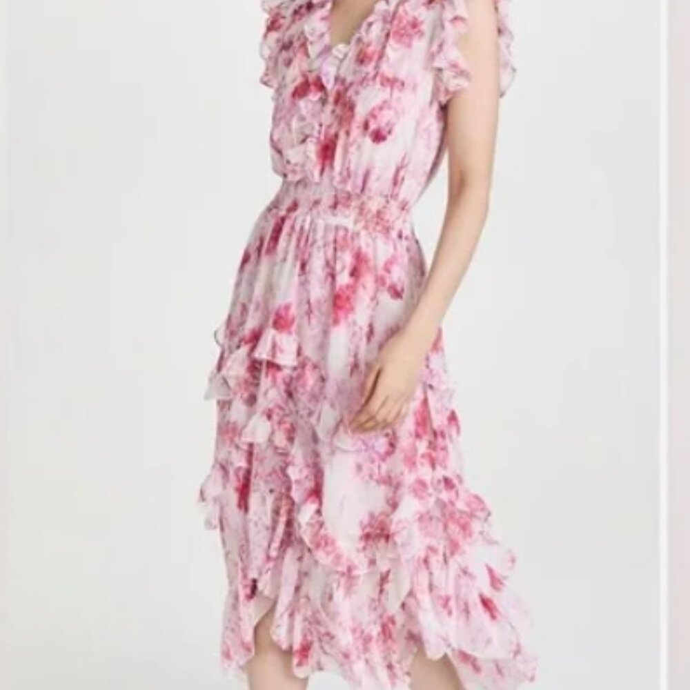 Misa DAKOTA DRESS Abstract Rose Flora / L